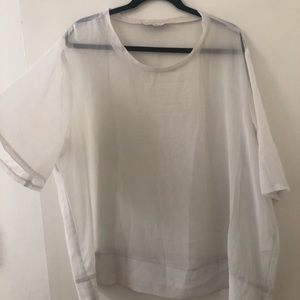 Elvi Sheer White Tee